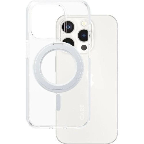 Image of Etui CARE by PanzerGlass Kickstand Case MagSafe do iPhone 15 Pro, przezroczyste z srebrnym