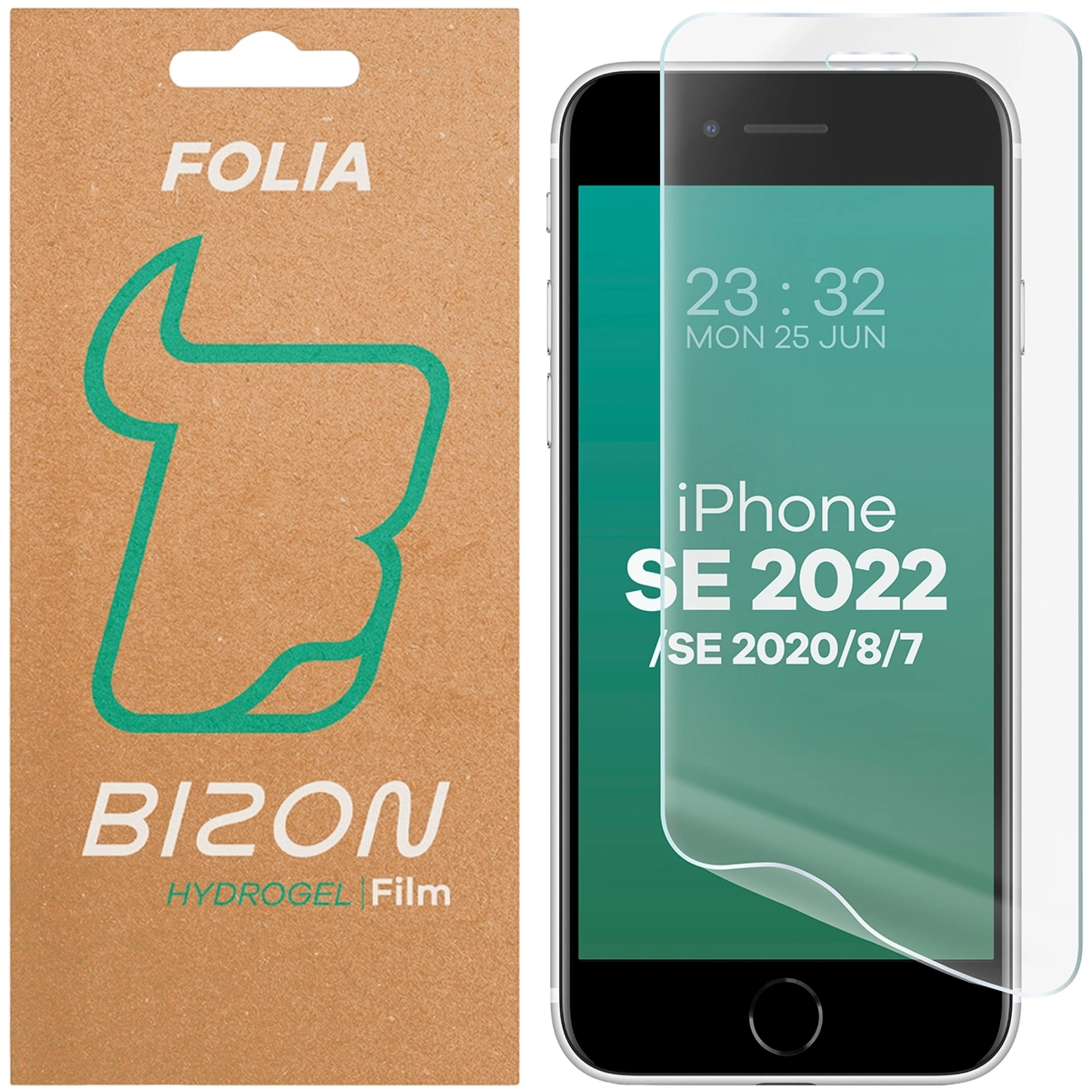 Folia hydrożelowa na ekran Bizon Film Hydrogel Front do iPhone SE 2022 / 2020 / 8 / 7, 1 sztuka
