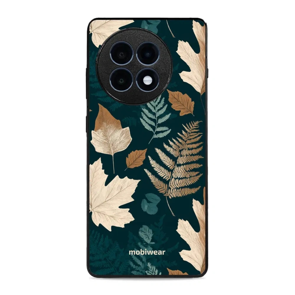 Etui ochronne do OnePlus 13R, Mobiwear Glossy Case, zielnik z liści i paproci