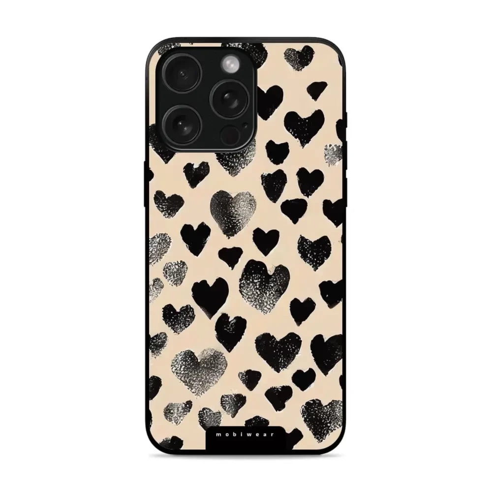 Etui ochronne do iPhone 15 Pro Max, Mobiwear Glossy Case, beżowa miłość