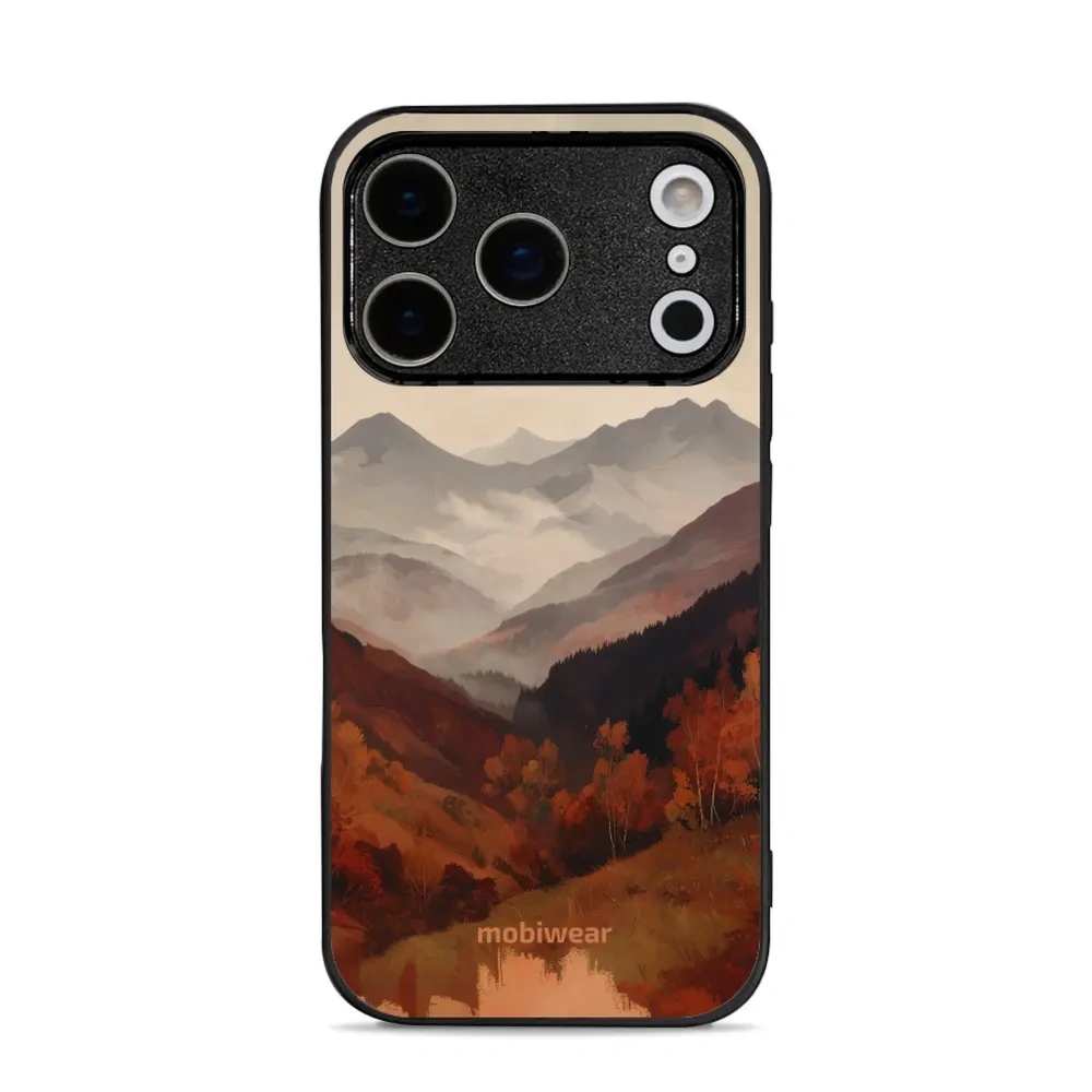 Etui ochronne do iPhone 17 Pro, Mobiwear Glossy Case, mglista dolina w górach