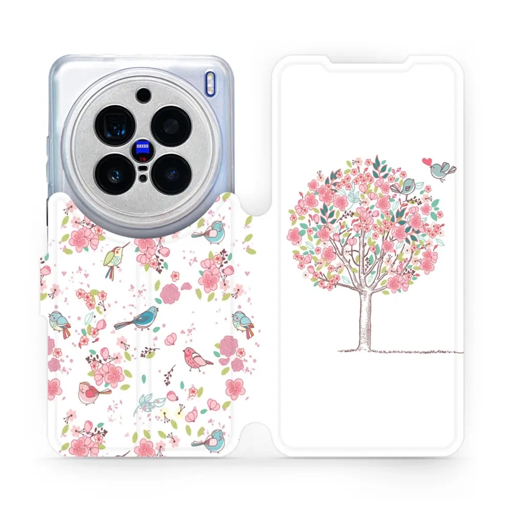 Etui z klapką do Vivo X200 Pro, Mobiwear Book, różowy gaj