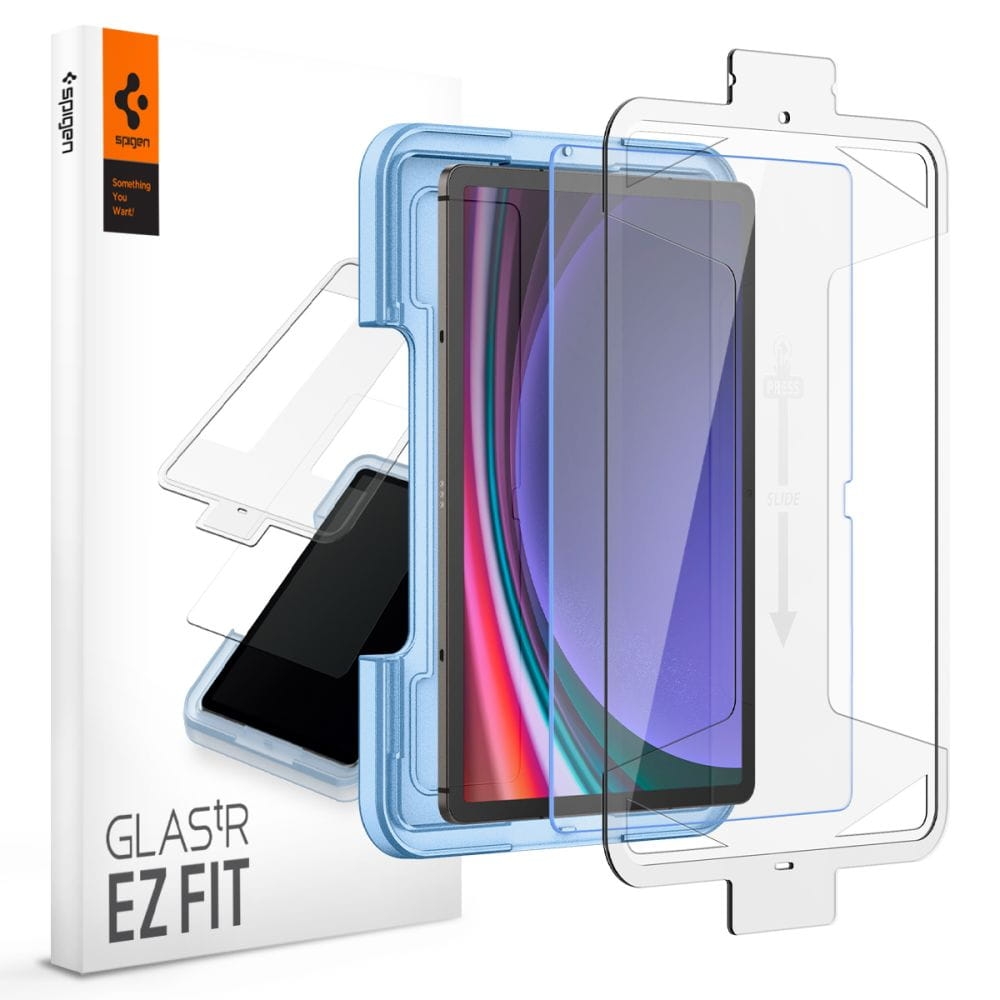 Image of Szkło do etui + Aplikator Spigen Glas.tr EZ Fit 1-Pack do Galaxy Tab S10 FE / S9 FE / S9