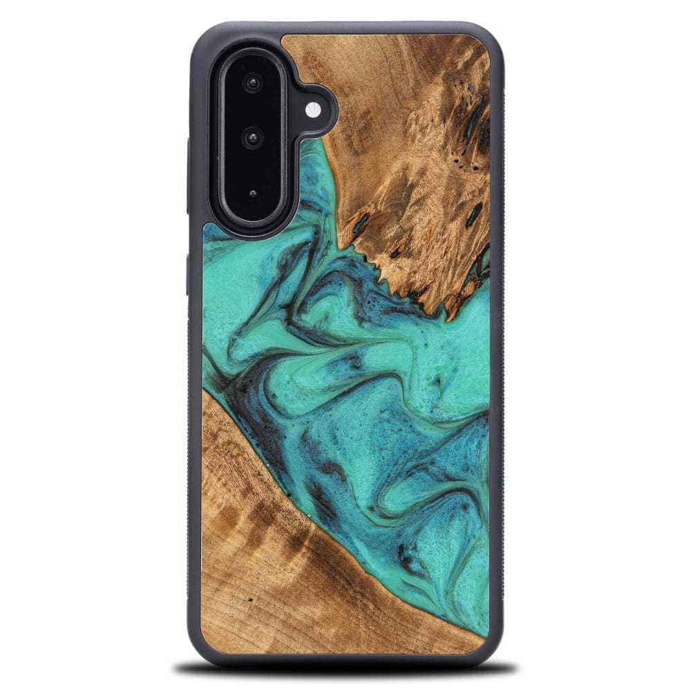 Image of Drewniane etui do Galaxy A26 5G, Bewood Unique Turquoise