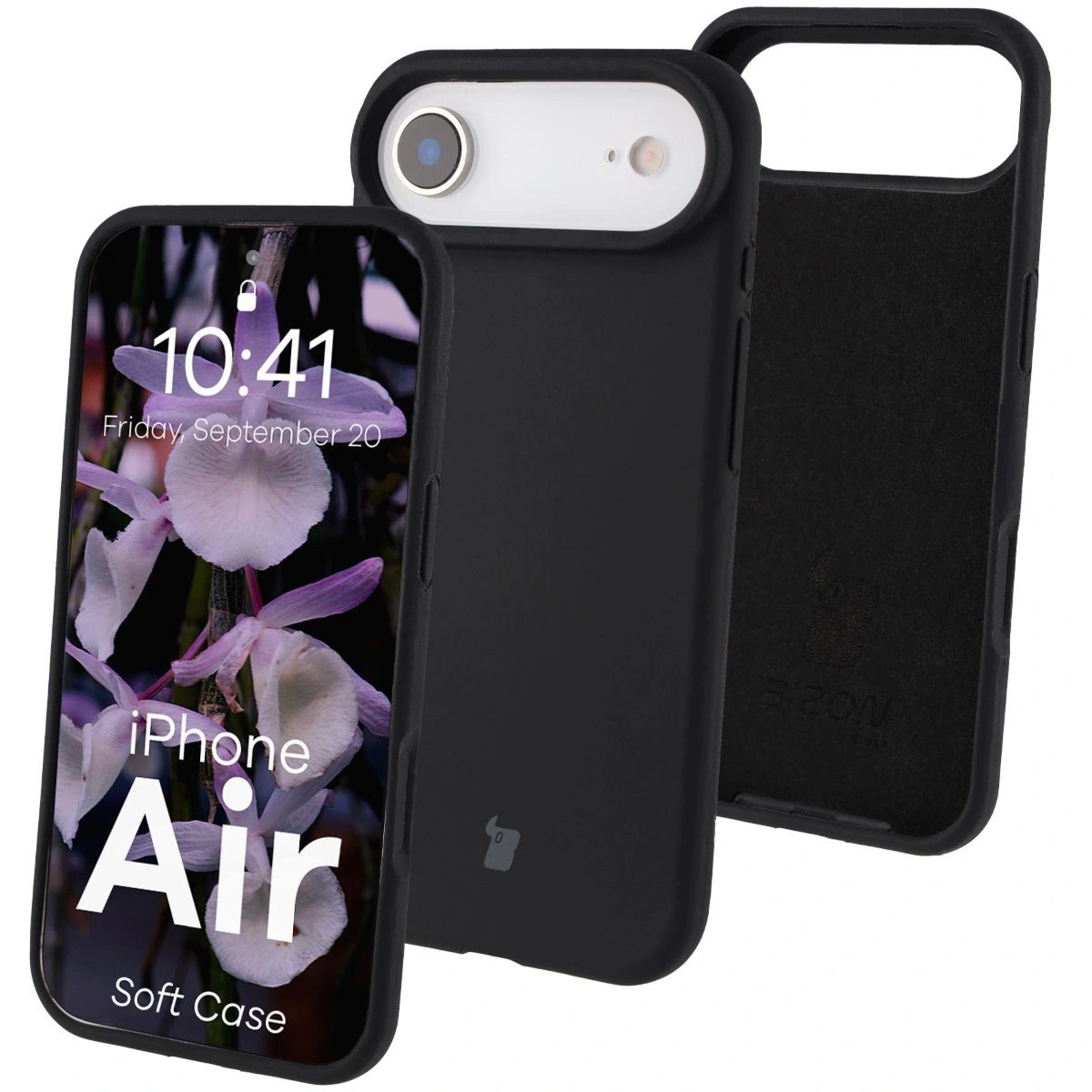 Silikonowe etui Bizon Soft Case do iPhone Air, czarne
