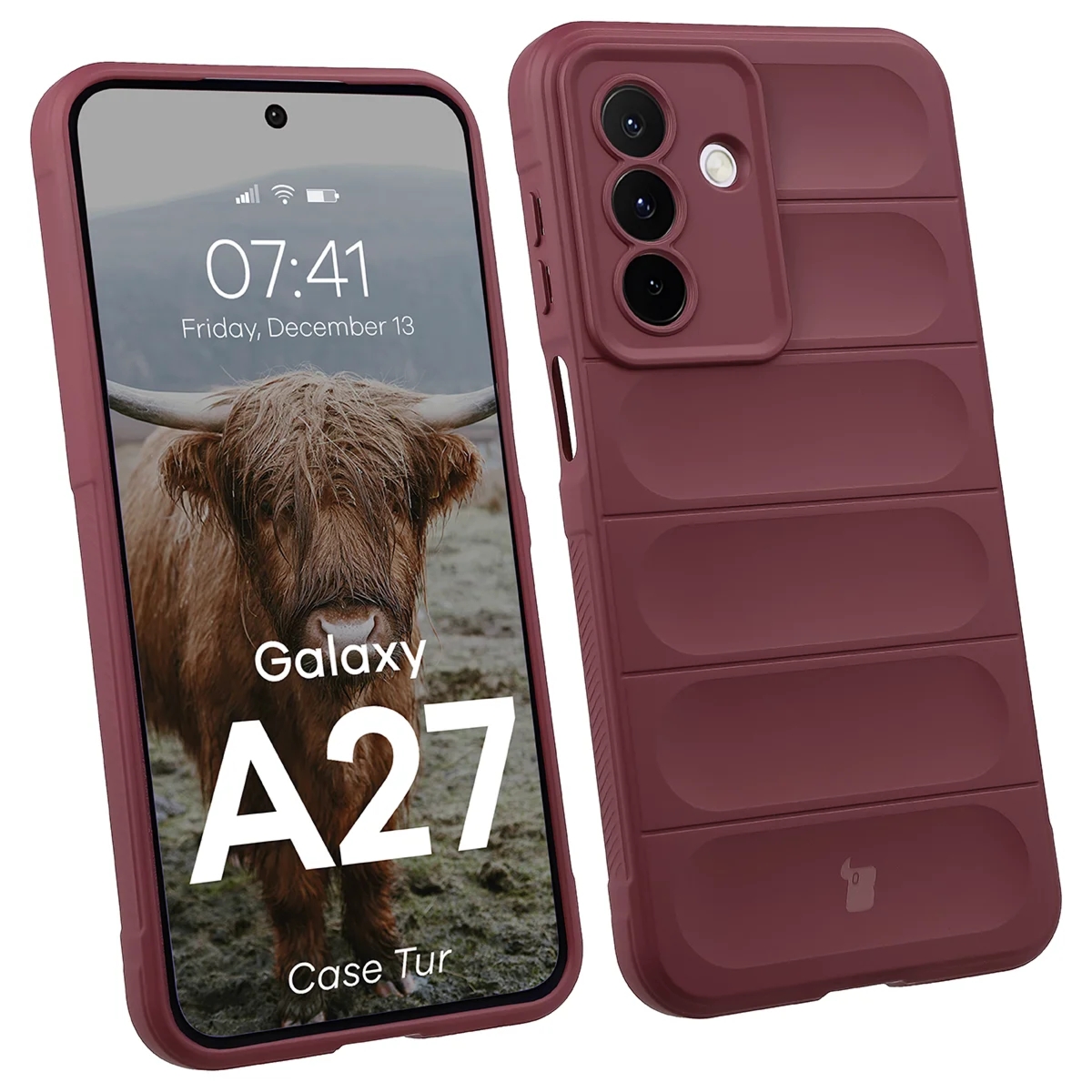 Pancerne etui Bizon Case Tur do Galaxy A27 5G, burgundowe