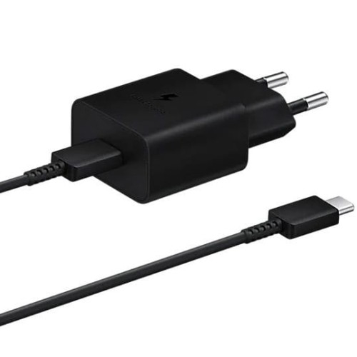 Image of Ładowarka sieciowa Samsung EP-T1510XBEGEU PD 15W USB-C + kabel, czarna