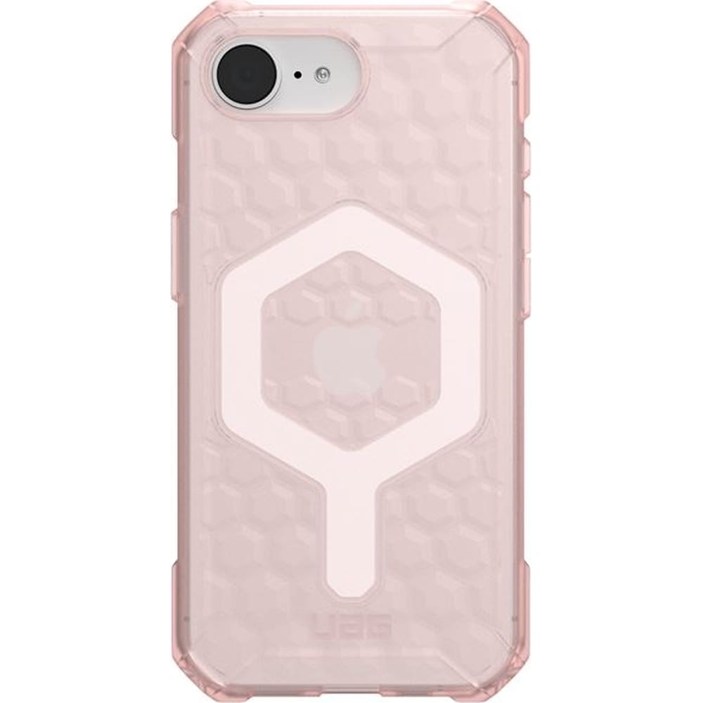 Image of Etui pancerne Urban Armor Gear Essential Armor Mag do iPhone 16e, półprzezroczysto-różowe