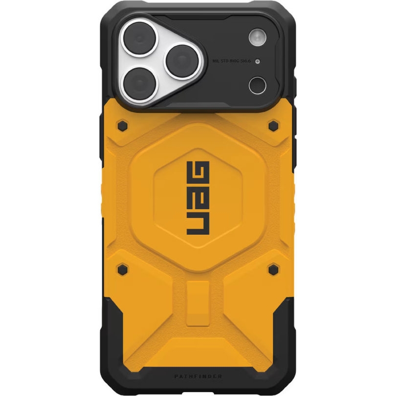 Etui pancerne UAG Pathfinder do MagSafe do iPhone 18 Pro Max / 17 Pro Max, żółta z czarnymi elementami