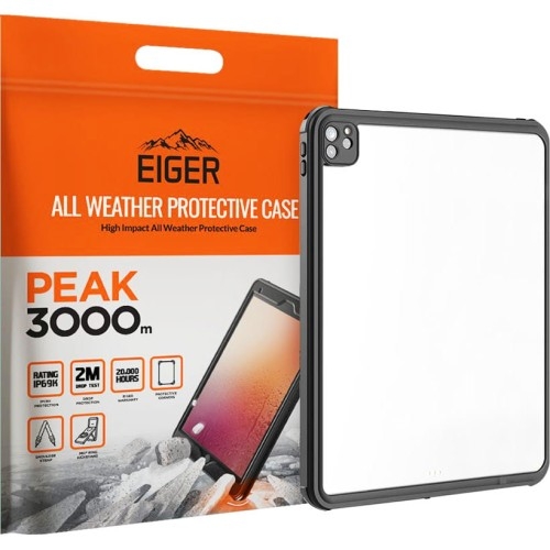 Image of Etui Eiger Peak 3000m do iPad Pro 11" 4/3/2 gen. 2022/2021/2020, przezroczysto-czarne