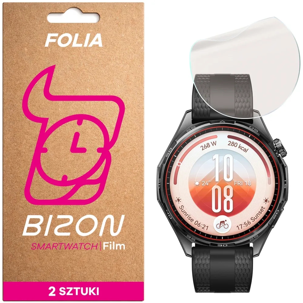 Folia matowa Bizon Watch Film Matte Duo do Huawei Watch GT 7 46 mm, 2 sztuki