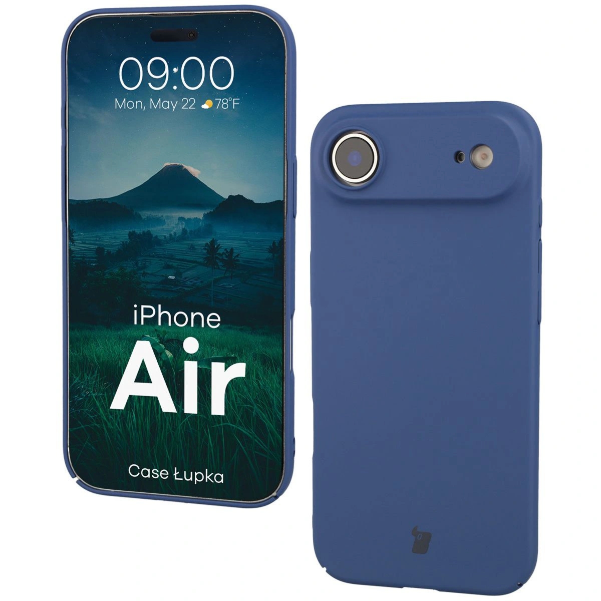 Etui Bizon Case Łupka do iPhone Air, niebieskie