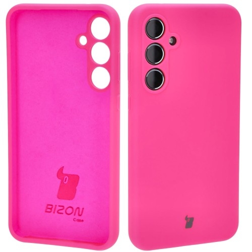 Image of Silikonowe etui Bizon Soft Case do Galaxy A55 5G, neonowo-różowe