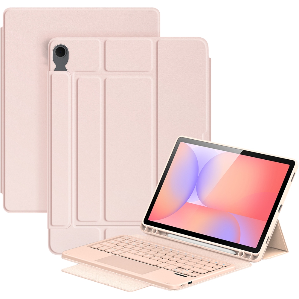 OUTLET: Etui z klawiaturą Bluetooth Dux Ducis (YK Series) do Galaxy Tab S10 Lite / S10 FE / S9 FE / S9, różowe