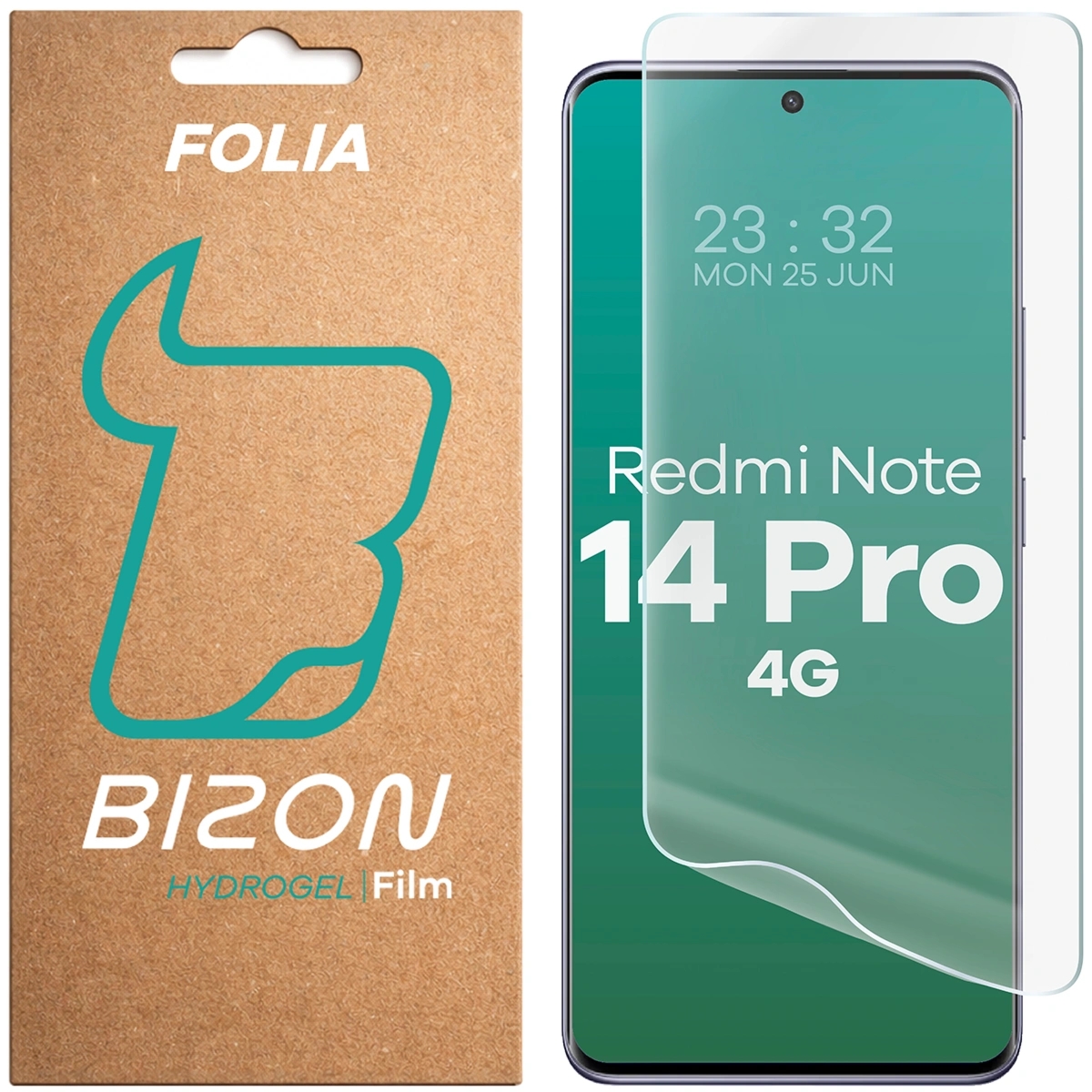 Folia hydrożelowa na ekran Bizon Film Hydrogel Front do Xiaomi Redmi Note 14 Pro 4G, 1 sztuka