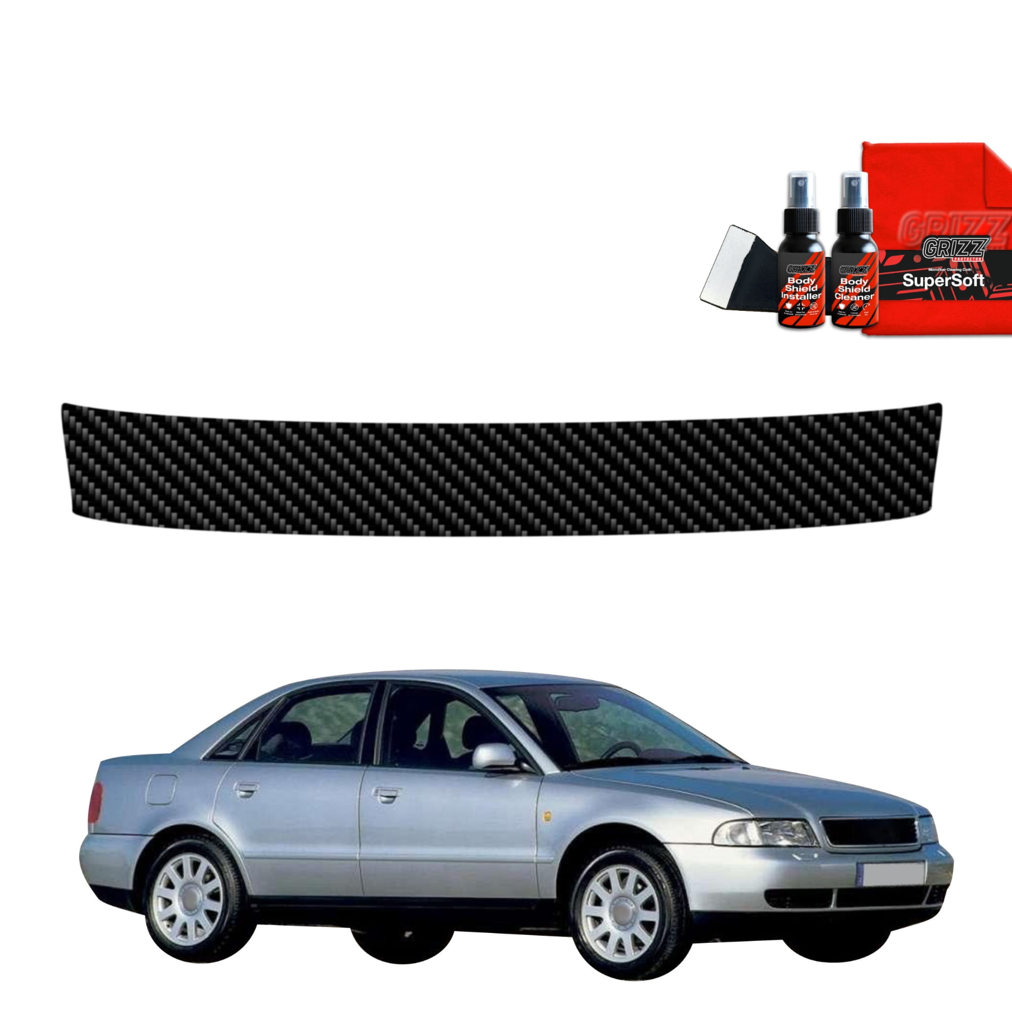 Folia karbonowa Grizz Protector na próg bagażnika do Audi A4 B5 Sedan (1994-2001)