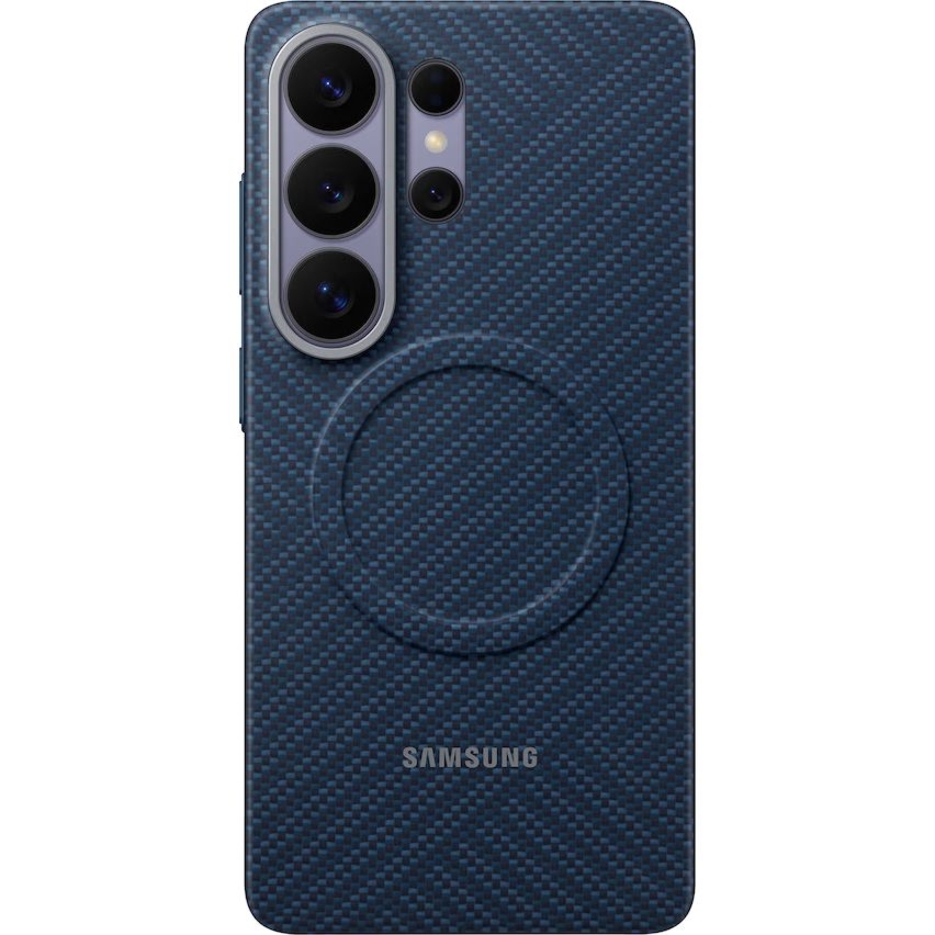 OUTLET: Oryginalne etui Samsung Carbon Magnet Case do MagSafe do Galaxy S26 Ultra, granatowe z włóknem węglowym
