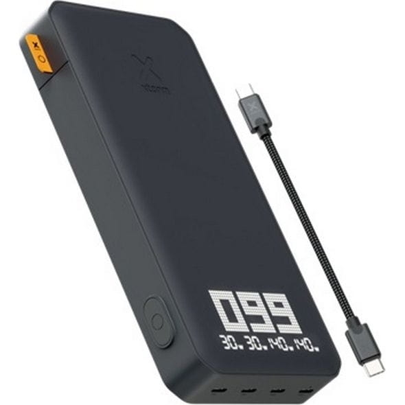Image of Powerbank XTORM XB403 27000 mAh, 200W, 4x USB-C, wbudowany kabel USB-C 240W, czarny