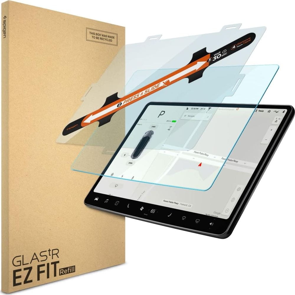 OUTLET: Szkło hartowane Spigen Glas.tR EZ Fit Refill do Tesla Model 3 (2017-23) / Y (2020-24)