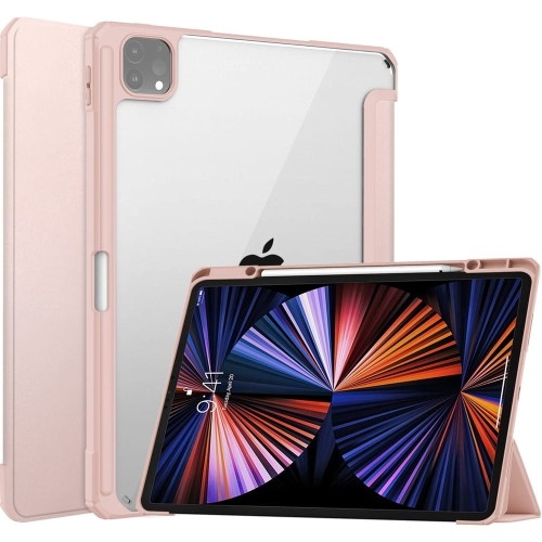 Image of Etui Bizon Case Tab Clear Matt do Apple iPad Pro 12.9 2022/2021/2018, różowozłote