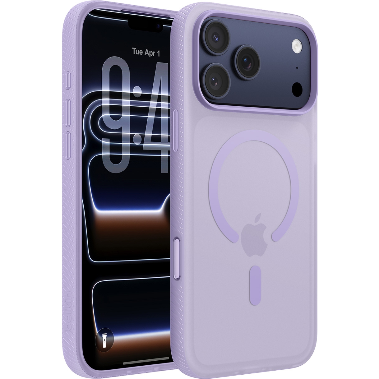Etui Belkin SheerForce Grip (CC) do MagSafe do iPhone 17 Pro Max, fioletowe