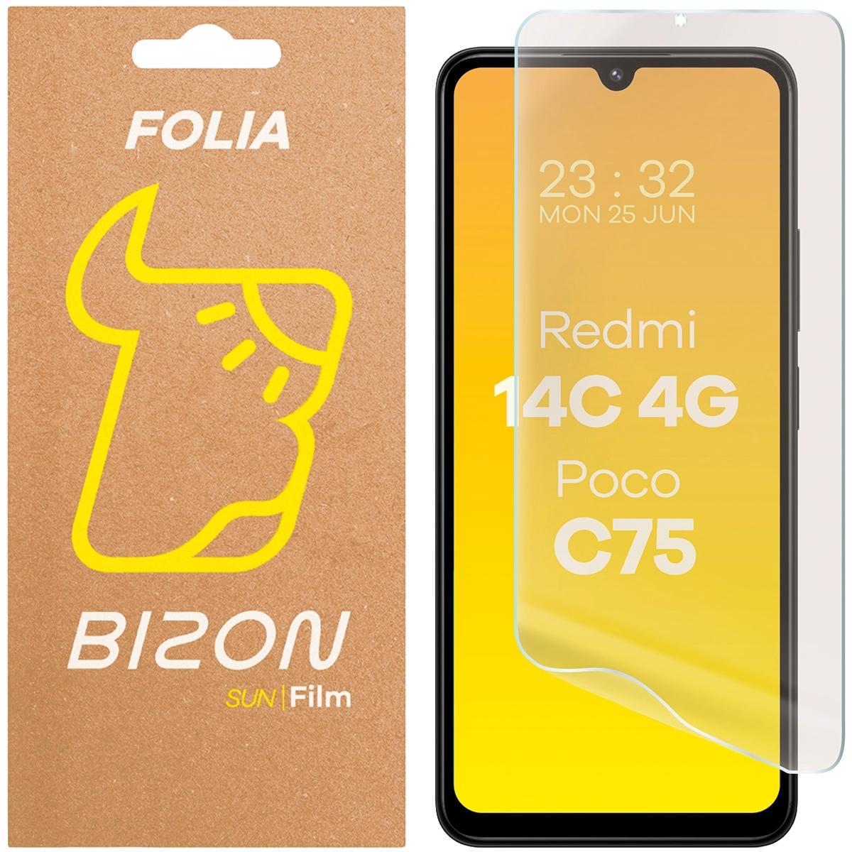 Folia matowa Bizon Film Sun do Xiaomi Redmi 14C 4G / POCO C75, 1 sztuka