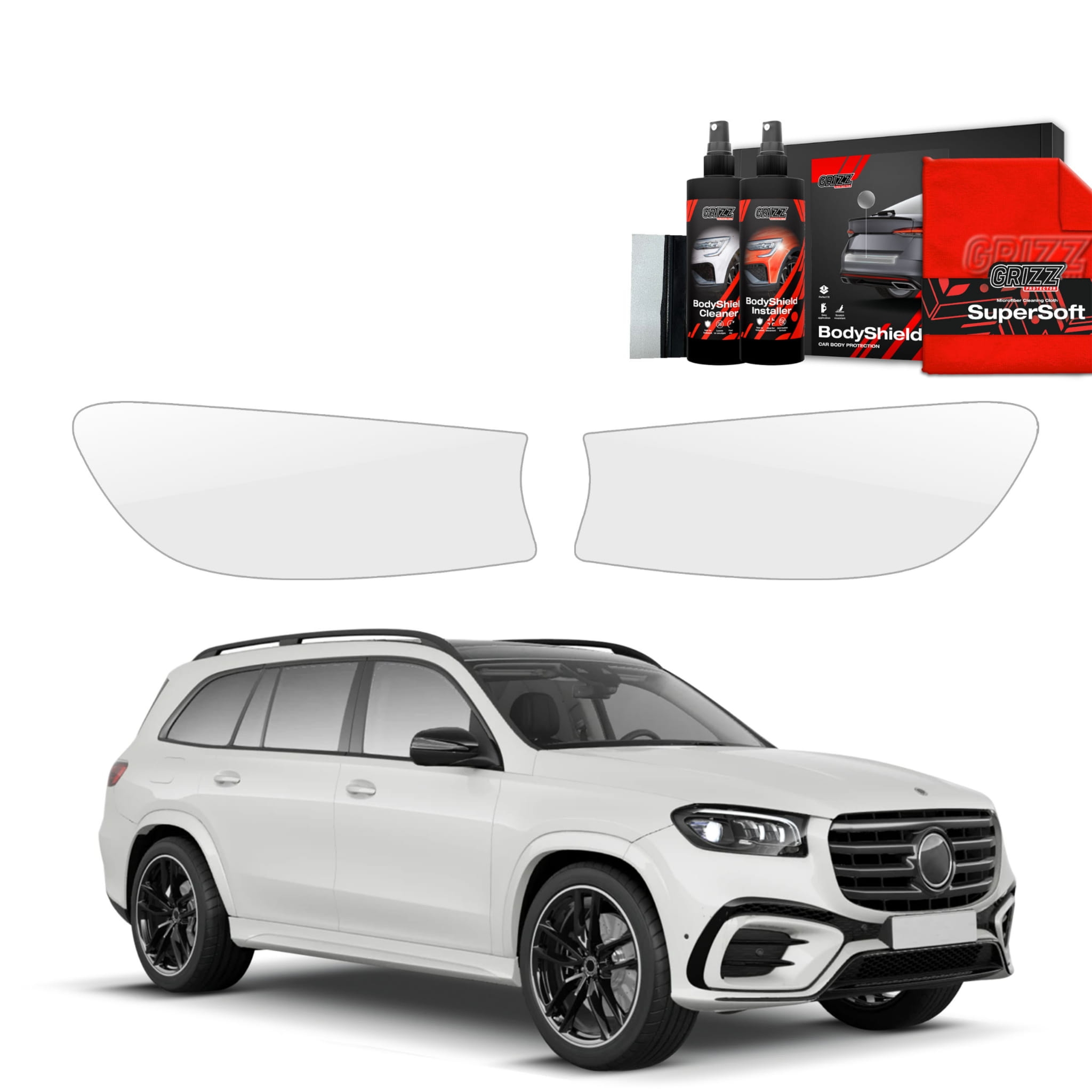 2w1 Folia ochronna Grizz Protector na lampy do Mercedes GLS 450d (2023-2026)