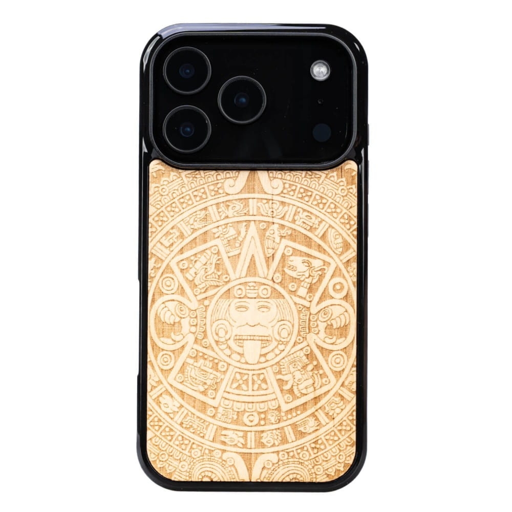 Drewniane etui do iPhone 17 Pro, Bewood Kalendarz Aztecki Aniegre