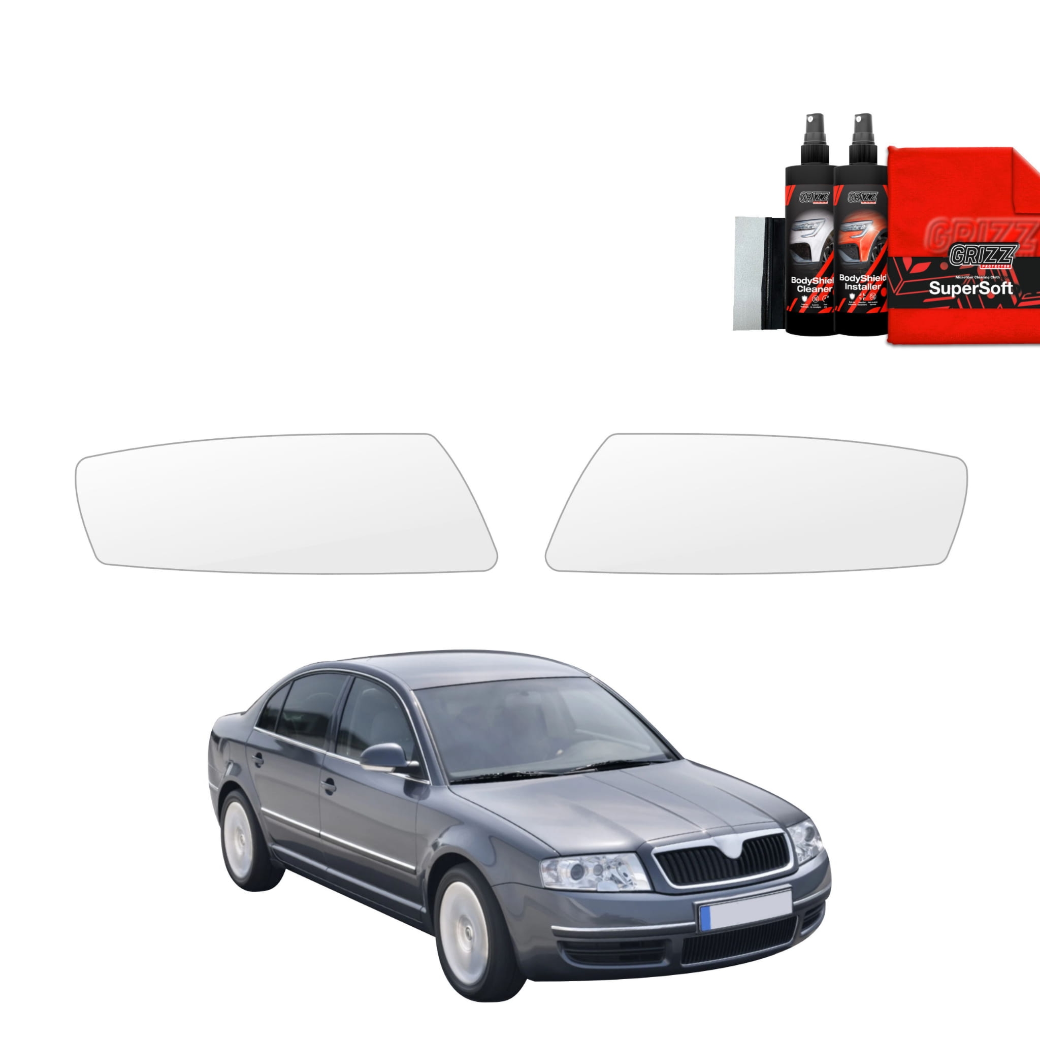 2w1 Folia ochronna na lampy Grizz Protector do Skoda Superb (2001-2008)