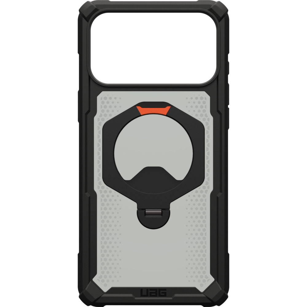 Etui pancerne z ringiem UAG Plasma XTE 360 do MagSafe do iPhone 18 Pro Max / 17 Pro Max, półprzezroczysto-czarne z pomarańczowym elementem