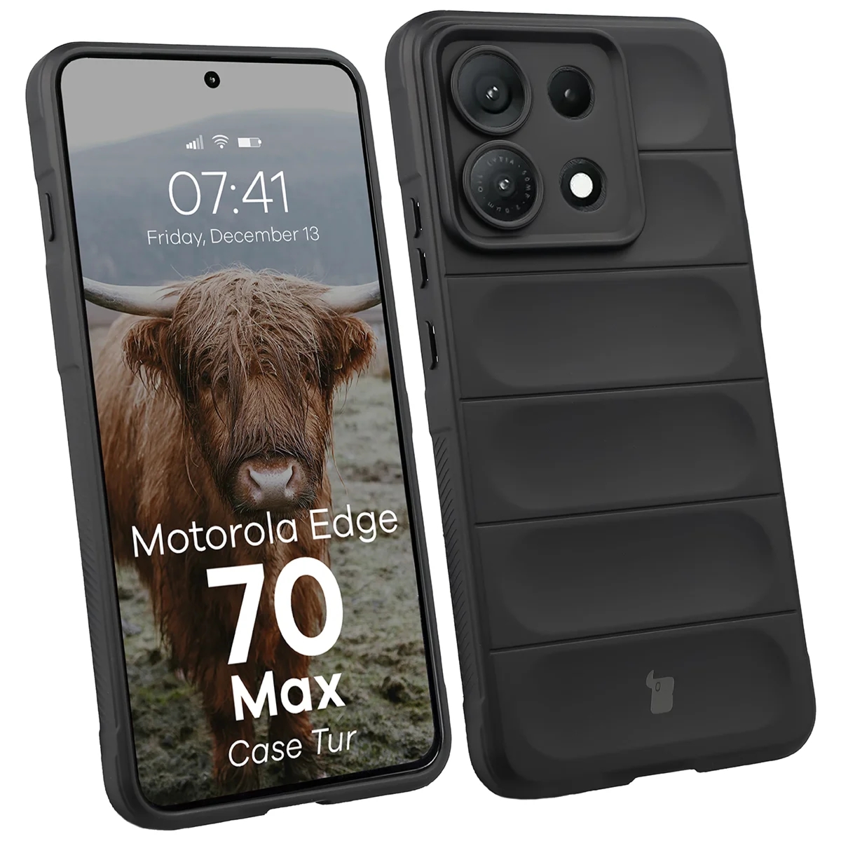 Pancerne etui Bizon Case Tur do Motorola Edge 70 Max, czarne