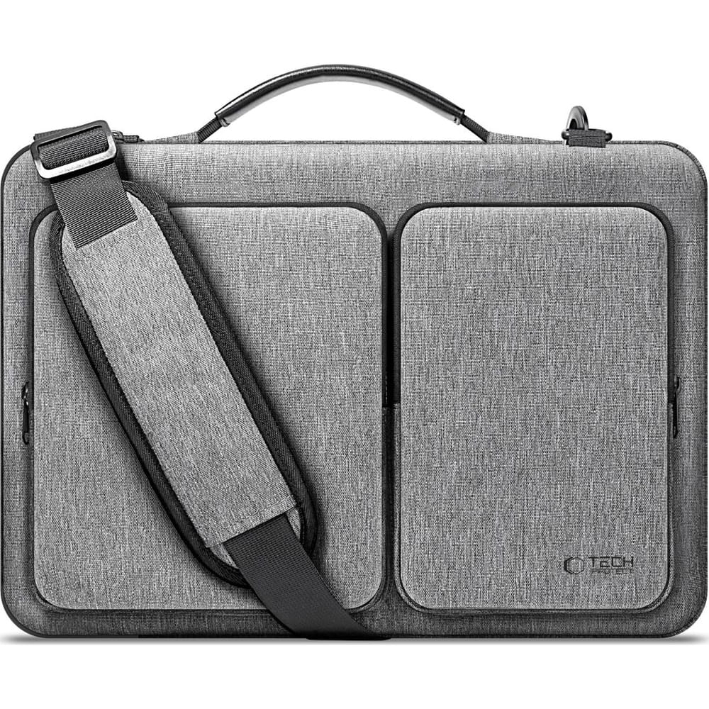 Image of Torba na laptopa 13-14" na ramię, Tech-Protect Defender Bag, szara