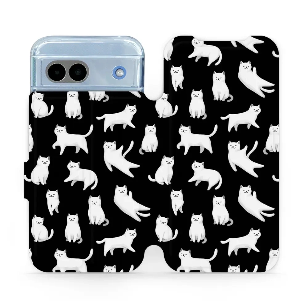 Etui z klapką do Google Pixel 8a, Mobiwear Book, kotki luna