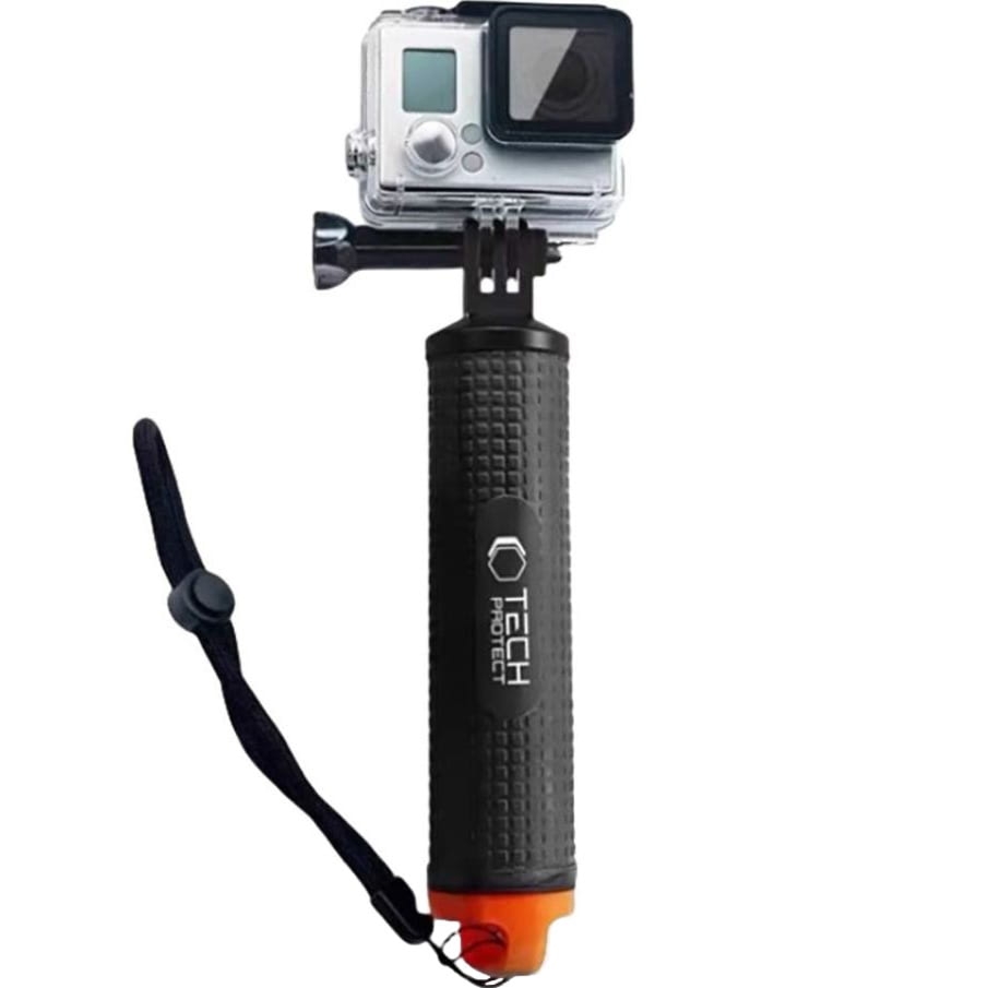 Uchwyt, rączka do kamer GoPro i DJI, Tech-Protect GA100 Float Hand Grip, czarny
