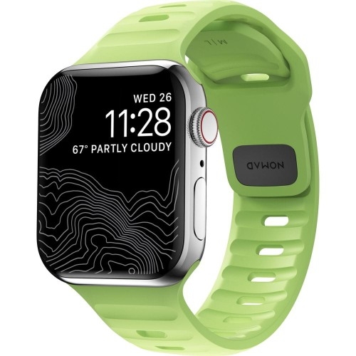 Image of Pasek Nomad Sport Strap do Apple Watch 41/40/38 mm, zielony fluorescencyjny