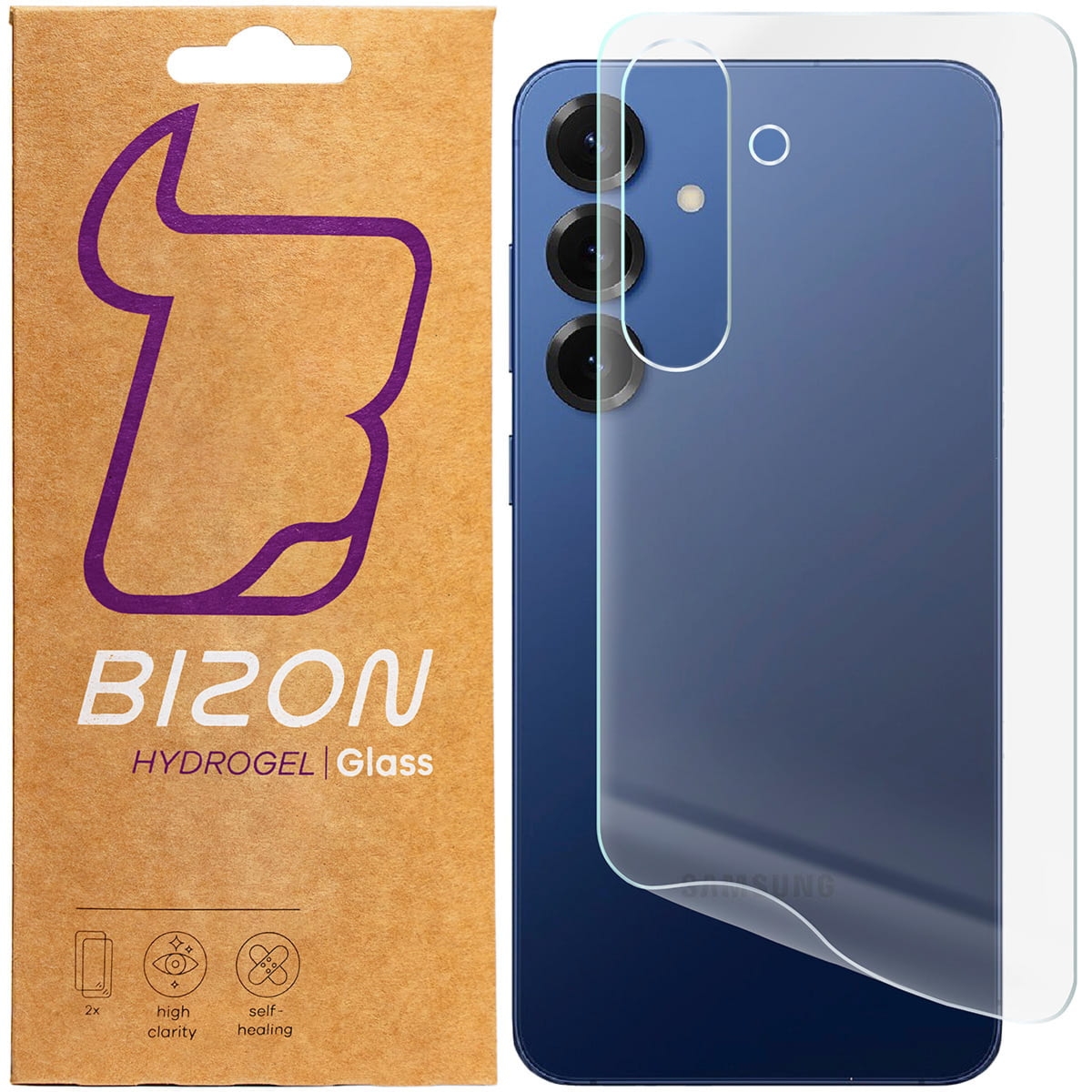 Folia hydrożelowa na tył Bizon Film Hydrogel Back Duo do Galaxy S25 Plus, 2 sztuki