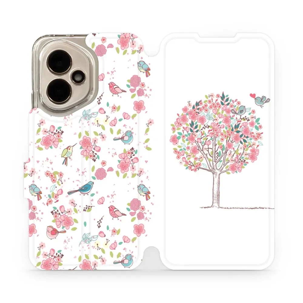 Etui z klapką do Honor 400 5G, Mobiwear Book, różowy gaj