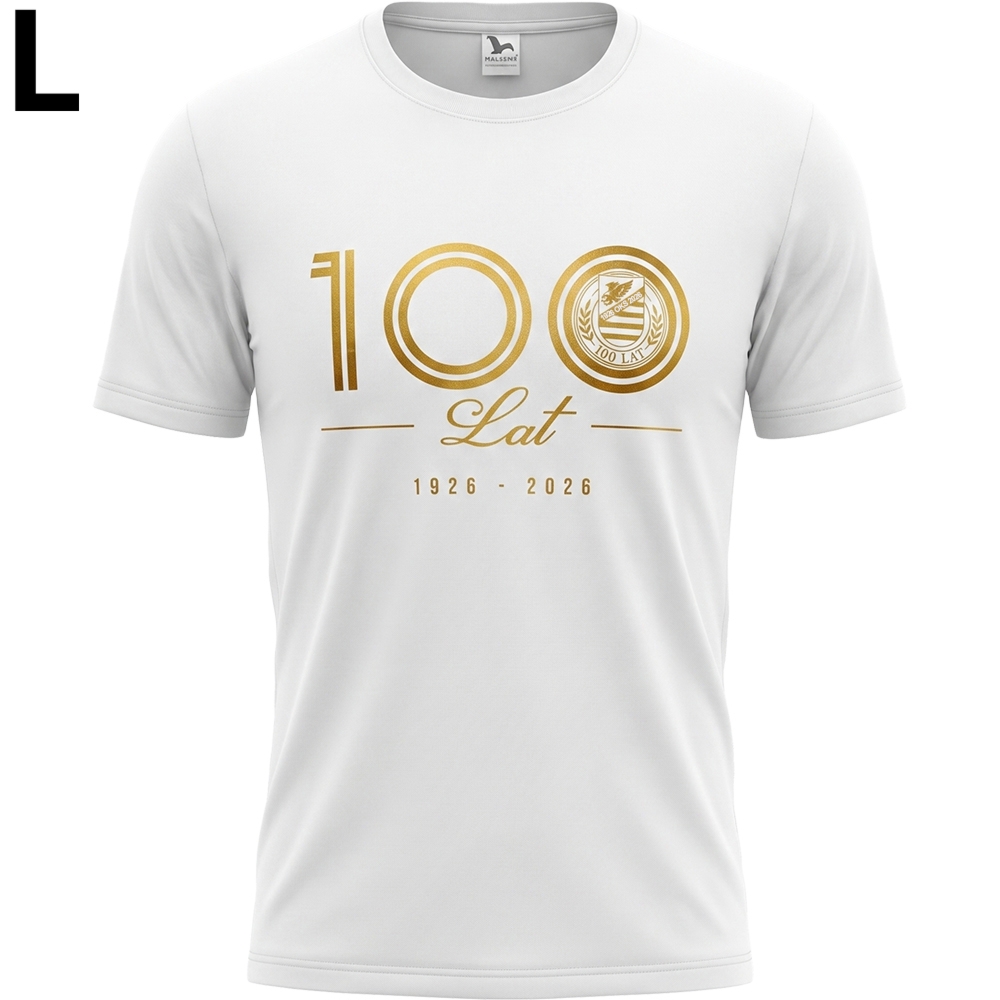 Koszulka jubileuszowa, OKS „1926 OKS 2026”, biało-złota, L