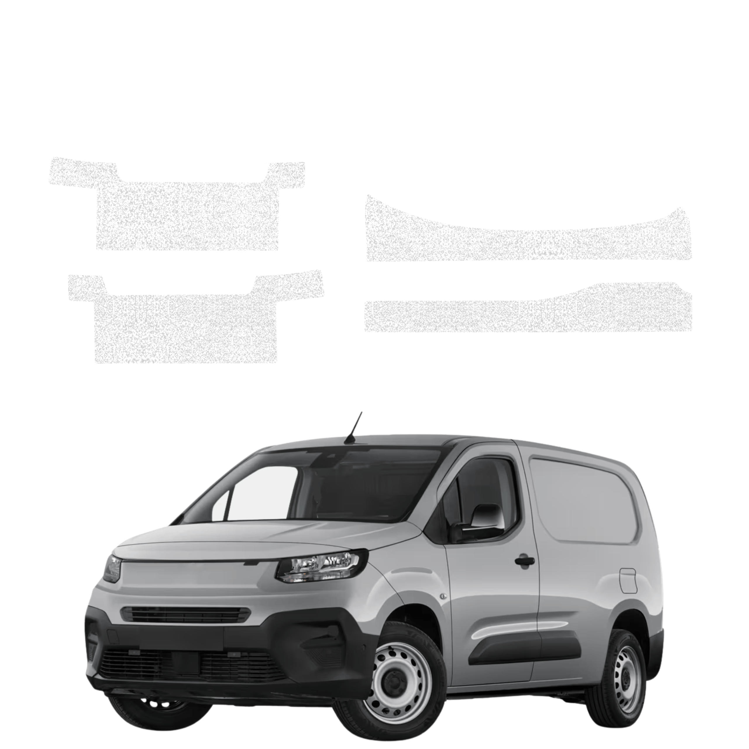 4w1 Biała powłoka techniczna Grizz Protector na progi z wcięciami Fiat Doblo Cargo (2018-2026)