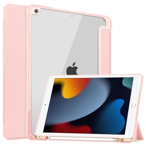 Image of Etui Bizon Case Tab Clear Matt do Apple iPad 9 10.2 2021 / iPad 8 2020/ iPad 10.2 2019, jasnoróżowe