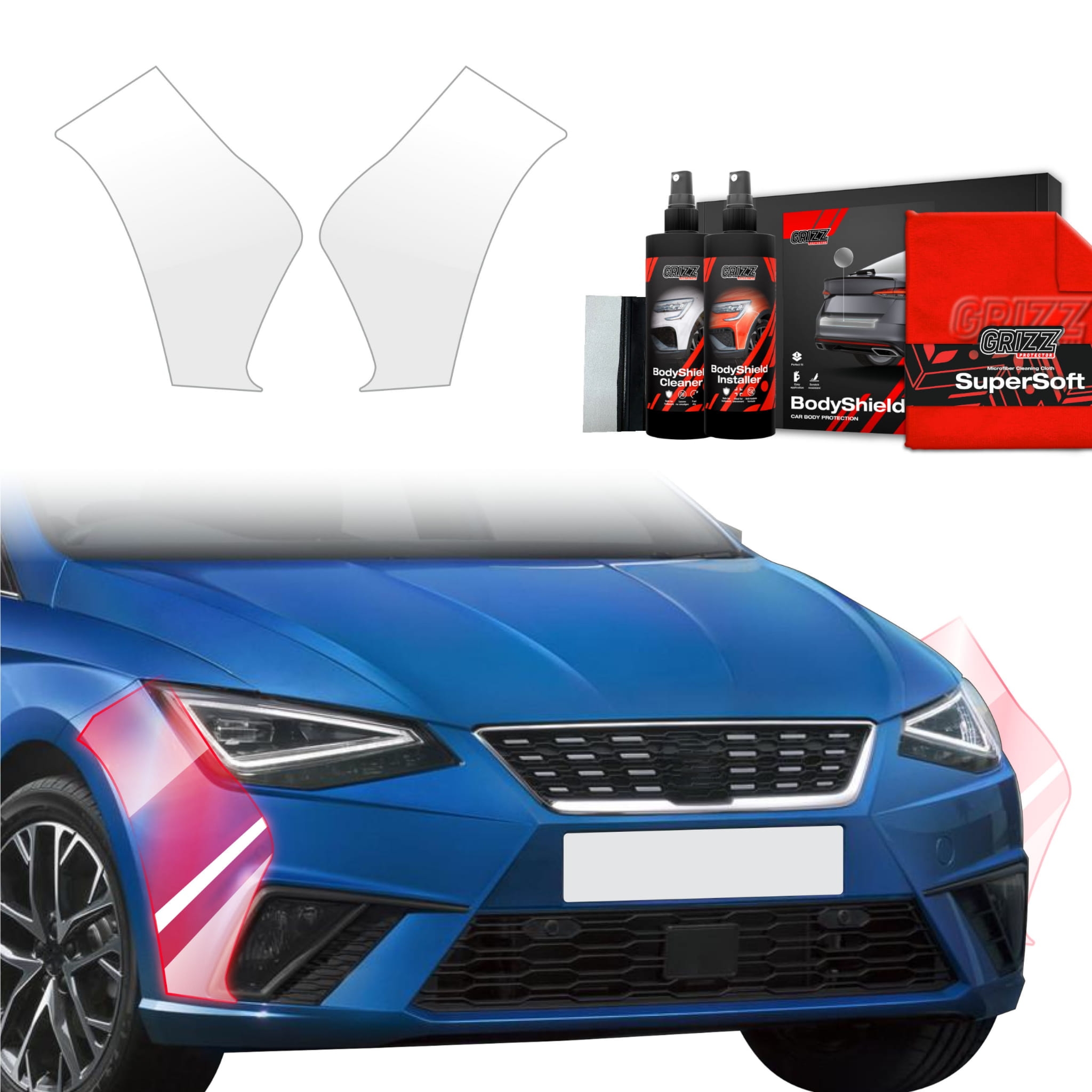 2w1 Folia ochronna Grizz Protector na zderzak do Seat Ibiza (2021-2026)