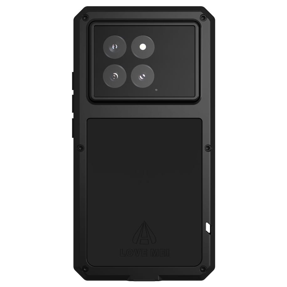 Image of OUTLET: Etui pancerne + szkło LOVE MEI Powerful do Xiaomi 14, czarne
