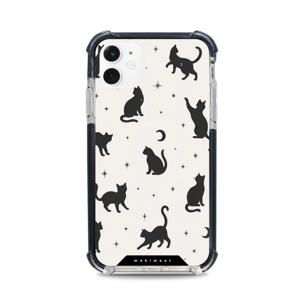 Etui ochronne do iPhone 11 do MagSafe, Mobiwear Elite Bumper, kocia noc