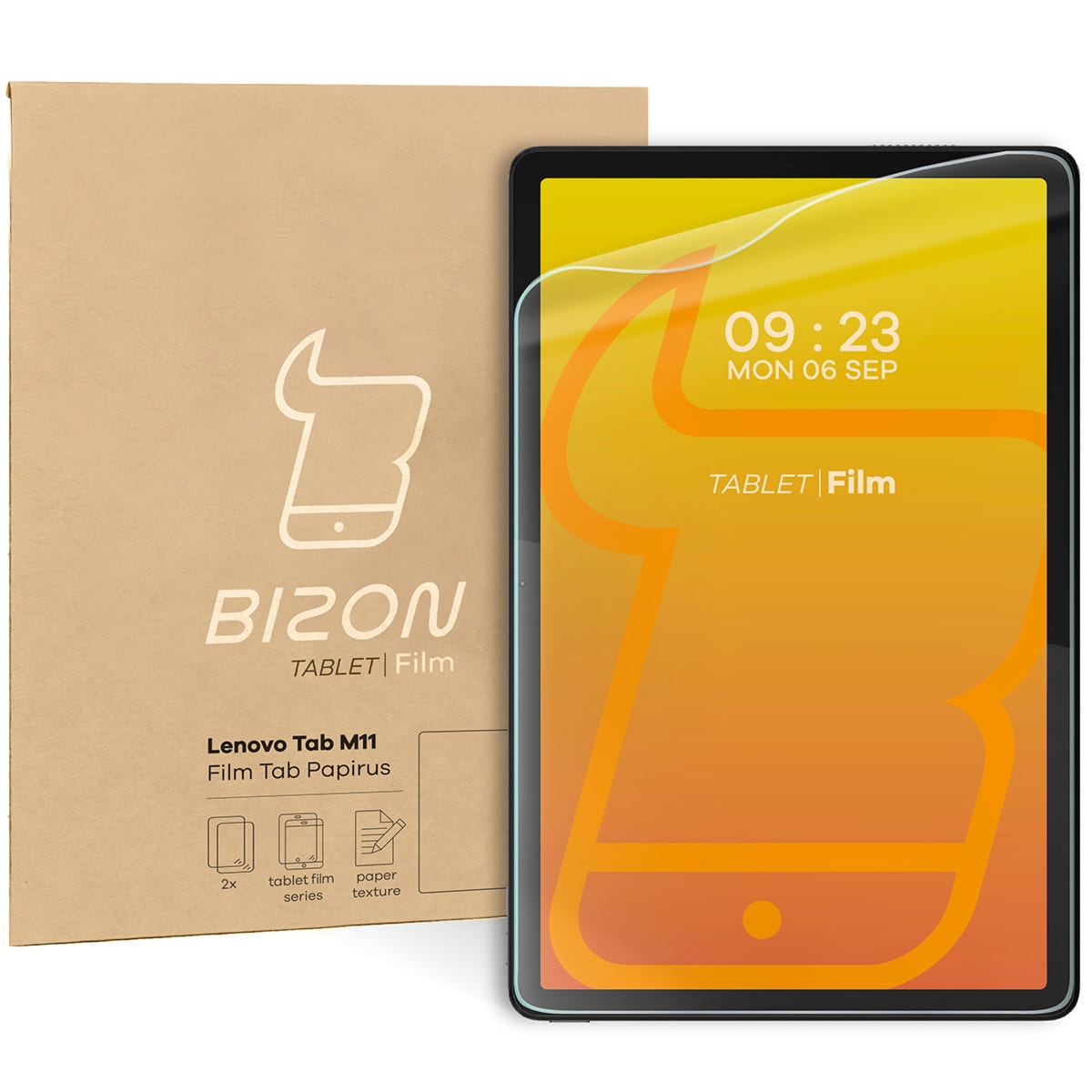Folia imitująca papier Bizon Film Tab Papirus Duo do Lenovo Tab M11 10,95″ 1 gen., 2 sztuki