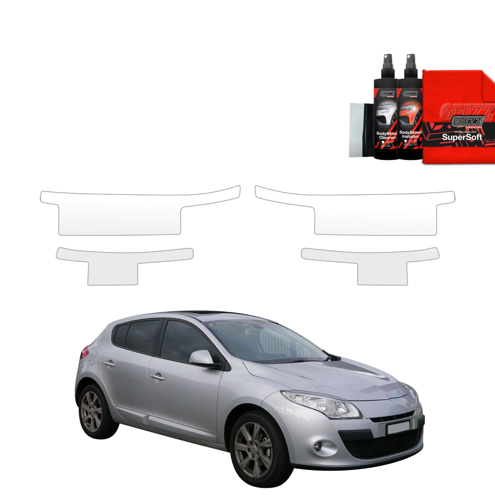 4w1 Folia ochronna na progi Grizz Protector do Renault Megane 3 Kombi 5D (2008-2012)