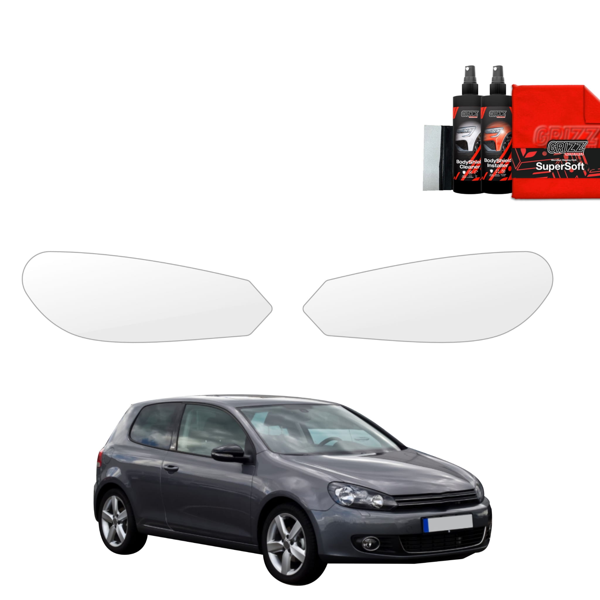 2w1 Folia ochronna na lampy Grizz Protector do Volkswagen Golf 6 Hatchback 3D (2008-2012)