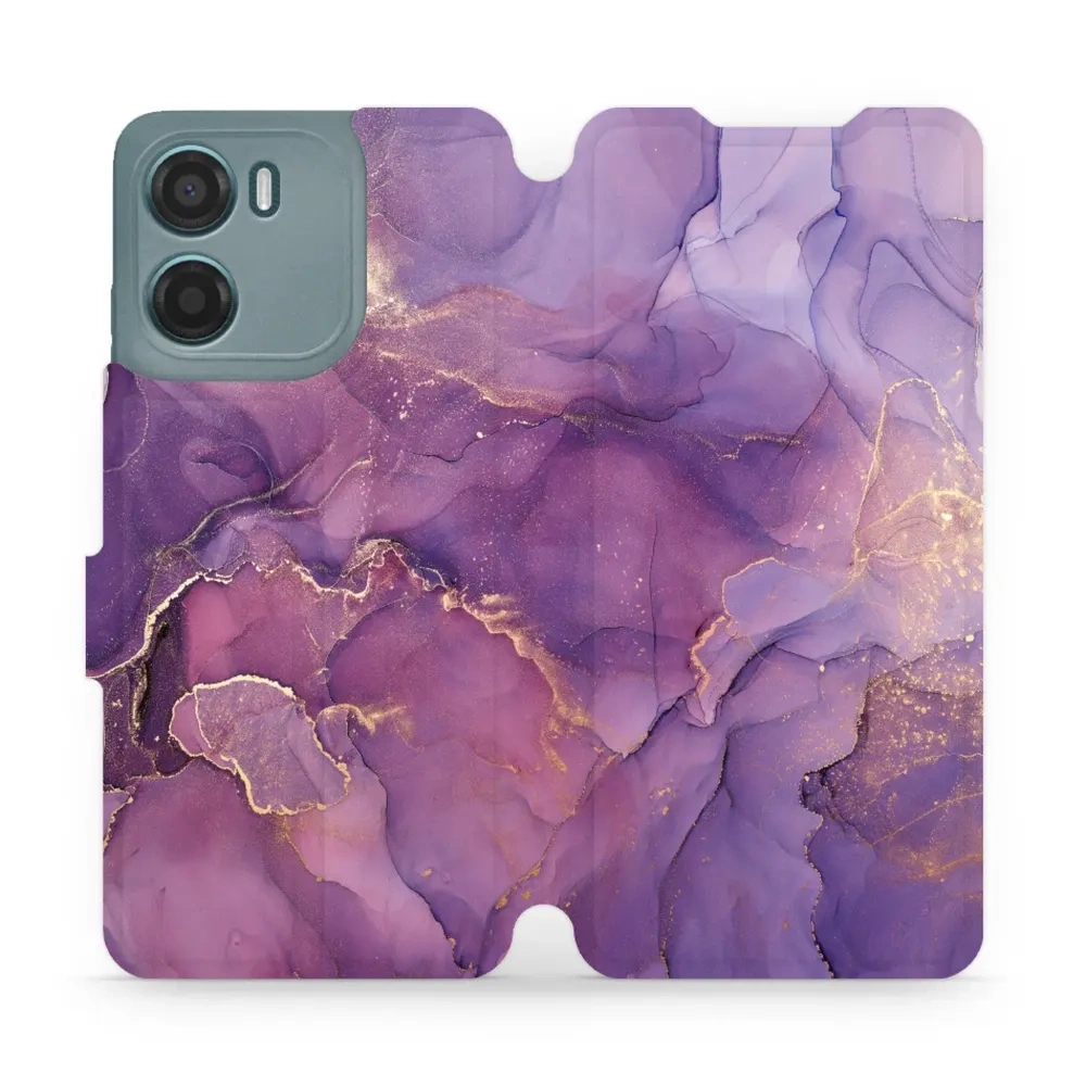 Etui z klapką do Motorola Moto G05, Mobiwear Book, fioletowe