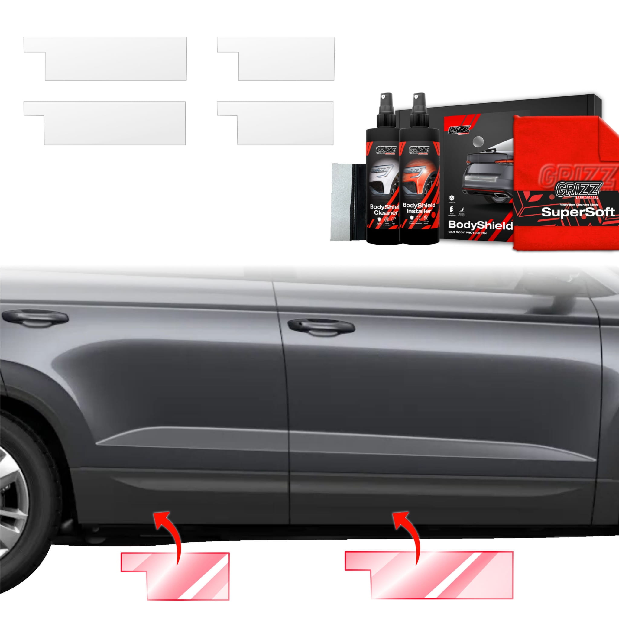 4w1 Folia ochronna Grizz Protector na progi do Skoda Karoq (2022-2026)