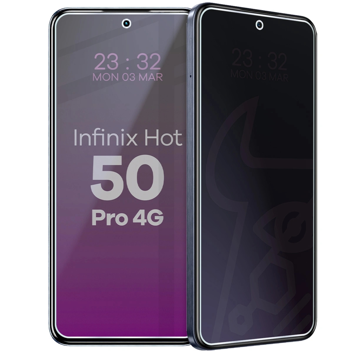 Prywatyzujące szkło hybrydowe Bizon Hybrid Shadow do Infinix Hot 50 Pro 4G, matowe