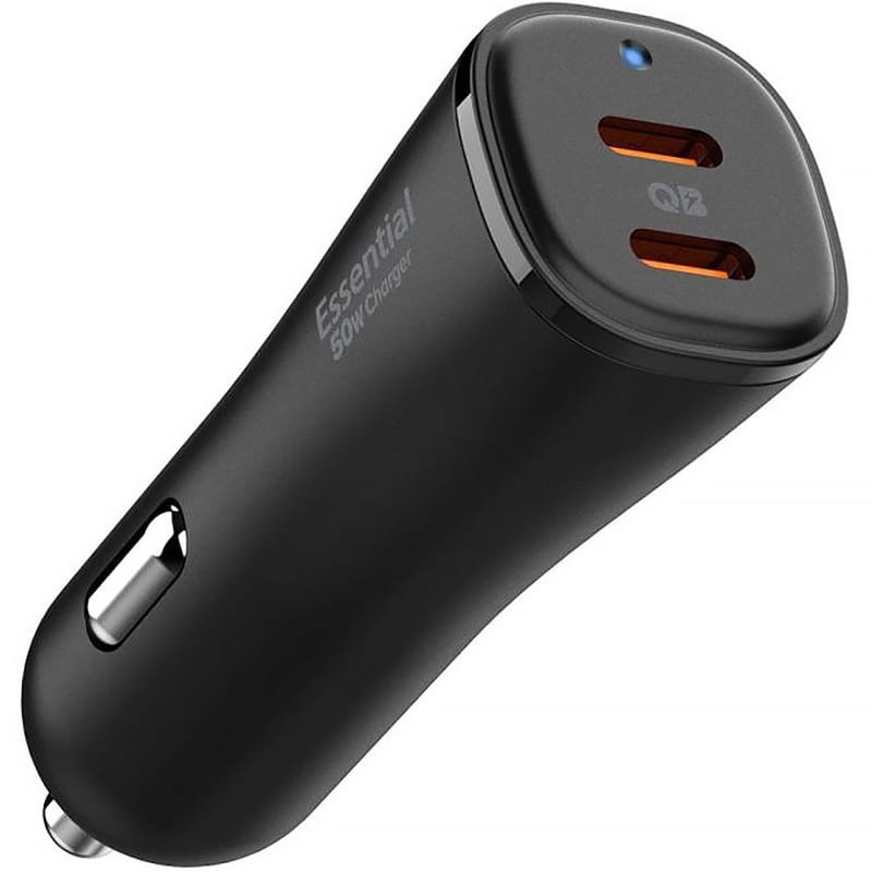 Ładowarka samochodowa Spigen Essential EV502 20W USB-C +30W USB-C, czarna